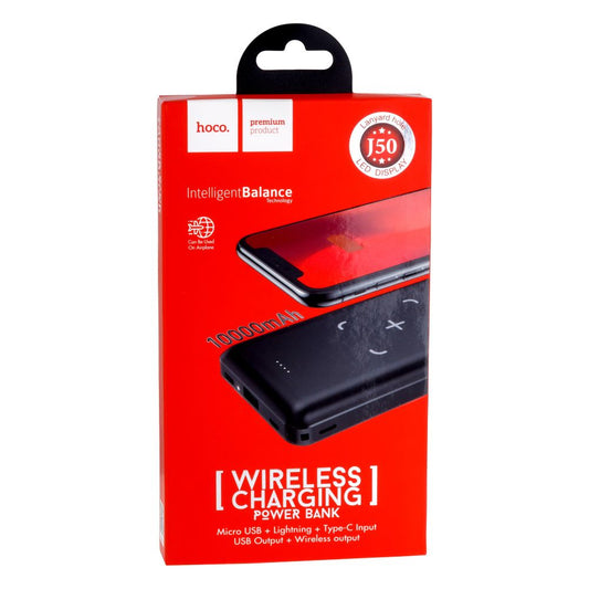 Power bank “J50 Surf” wireless charging black 10000mAh