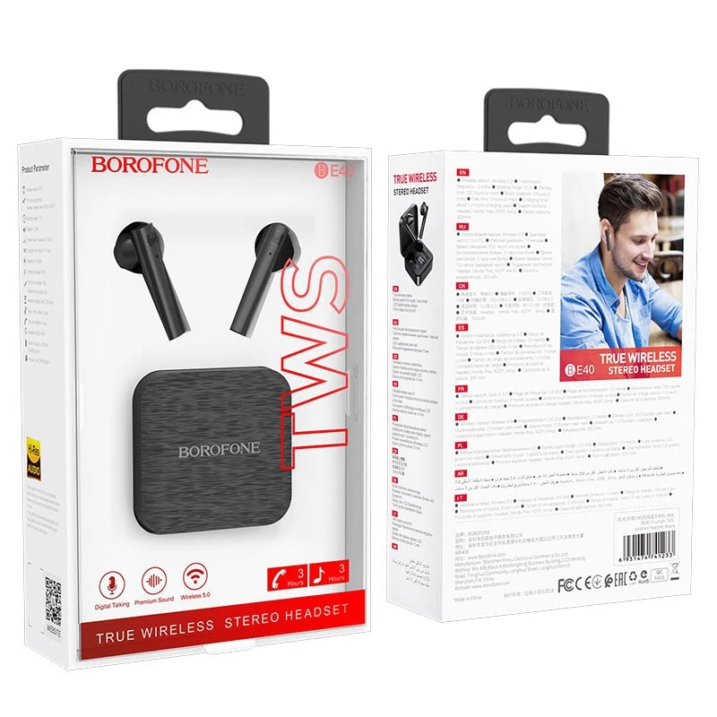 BOROFONE BE40 TWS BLACK/WHITE