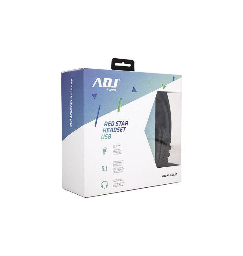 ADJ Cuffia ADJ CF788 Gaming Red Star Headset con microfono Interfaccia Usb Lunghezza
