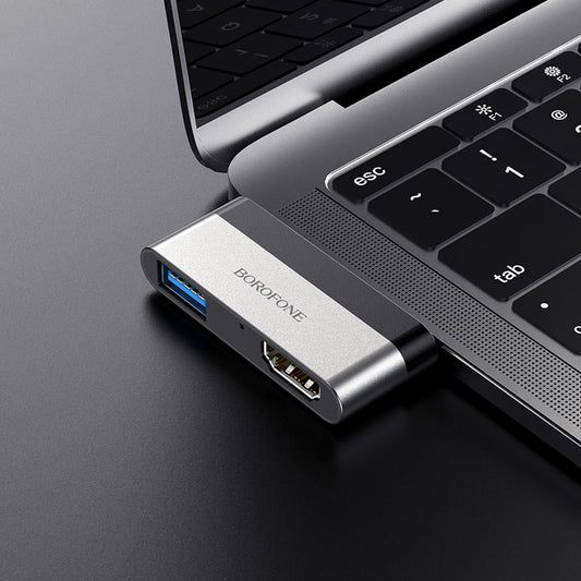 Adattatore da USB-C a HDMI + USB3.0 DH2