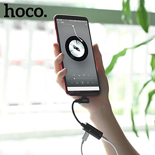 HOCO LS19 Type-C 2-in-1 Convertitore audio da 3,5 mm Jack Audio Adattatore per cuffie auricolari Adattatore di ricarica per smartphone Android