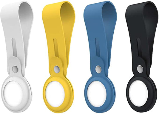 Custodia in Silicone per Laccetto AirTag, 4Pack Accessorio per Airtags Realizzata in Comodo Silicone