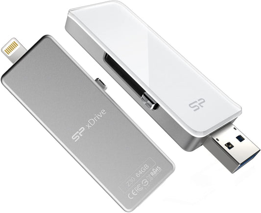 Silicon Power - Chiavetta USB Dual Z30, 64 GB, per dispositivi Apple