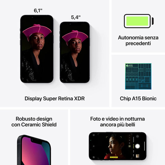 Apple iPhone 13 mini (128 GB) - Mezzanotte
