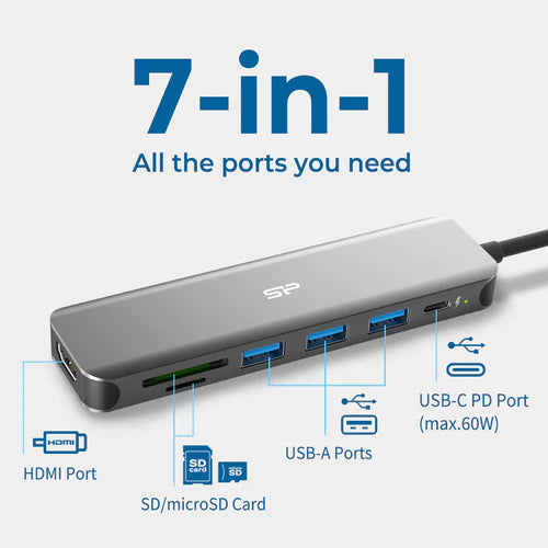 SILICON POWER 7 IN 1 DOCK STATION SU20