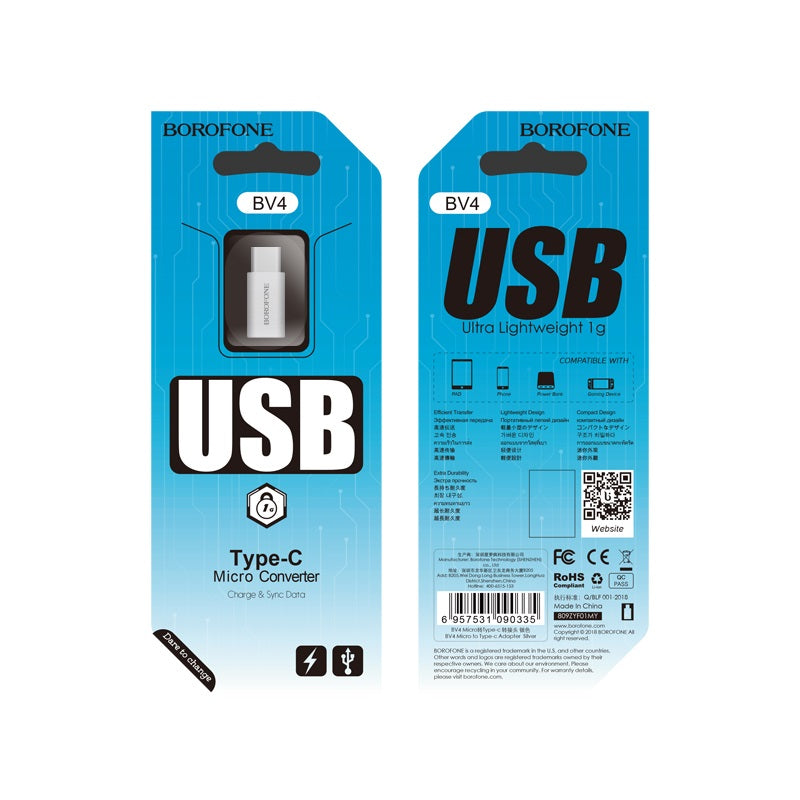 Adattatore Borofone (Lightning, Type-C, Micro USB)